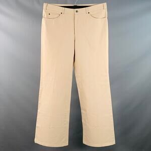 MARC JACOBS Size 34 Cream Cotton Twill Straight Zip Fly Casual Pants